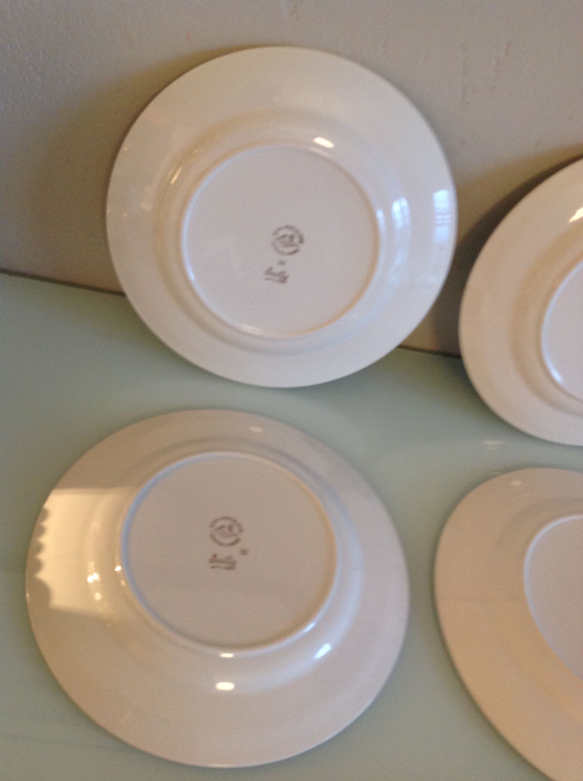 Six flat plates decor Sully by Ceranord/ vintage 50/60s