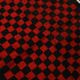 Tapis vintage en laine à carreaux rouges et noirs 3x6, 107x180 cm SK 70252