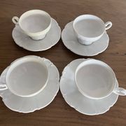 Set of 4 Hutschenreuther fine porcelain cups and saucers.