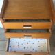 Paire de chevets pieds compas vintage années 60