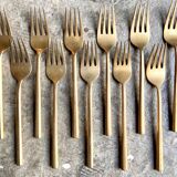 12 gilded bronze forks