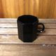 Series Of 8 ESSO Cups Black Ceramic Collection France Vintage