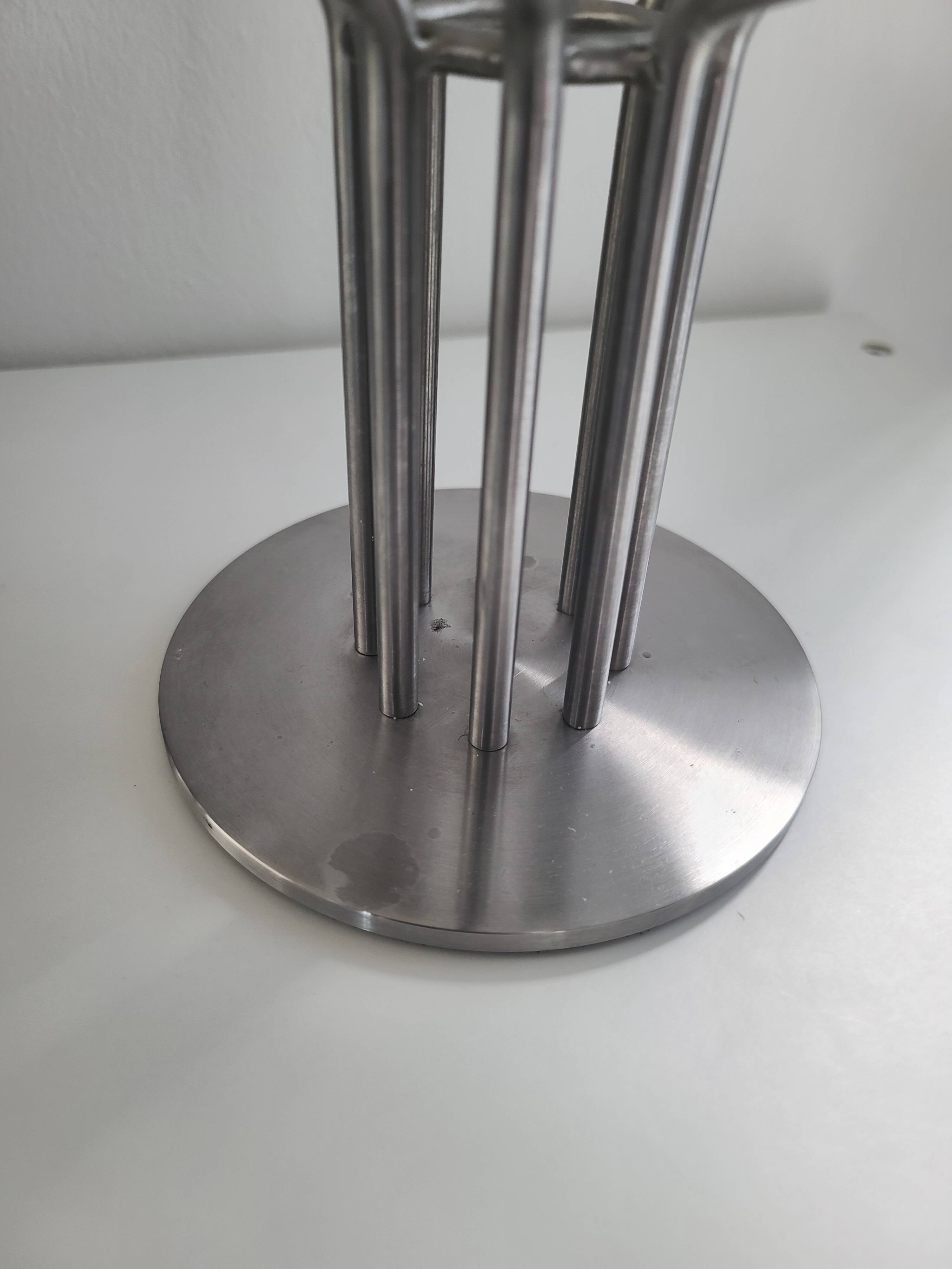 Chandelier 7 branches en acier brossé Ikea