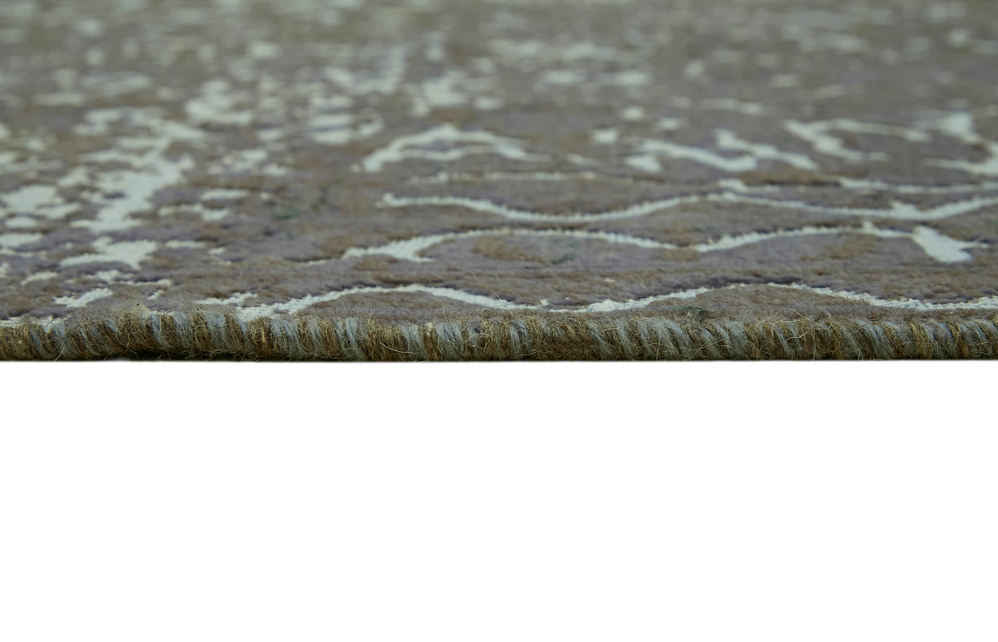 Hand-knotted persian vintage 1970s 292 cm x 396 cm grey wool carpet