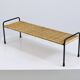 Carl Aubock side table, flower bench, iron, rattan, wicker, Austria, 1950s