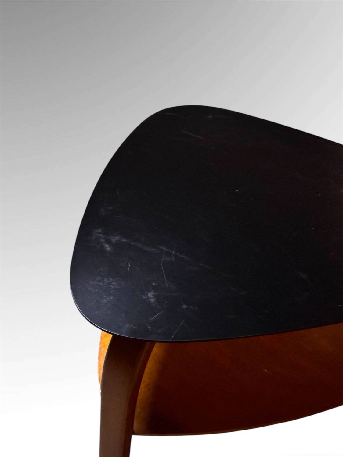 Bow Wood Mediator Coffee Table by Hugues Steiner Vintage 1950