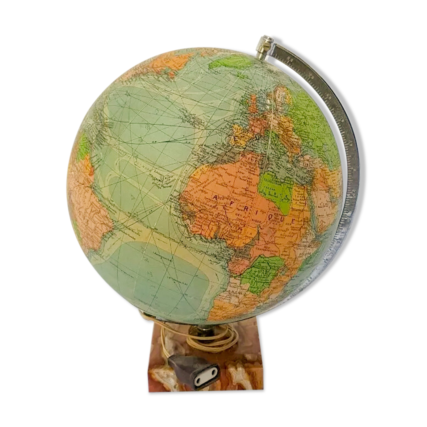 Terrestrial globe glass map Perrina