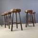Vintage tree trunk bar stools, 1970s