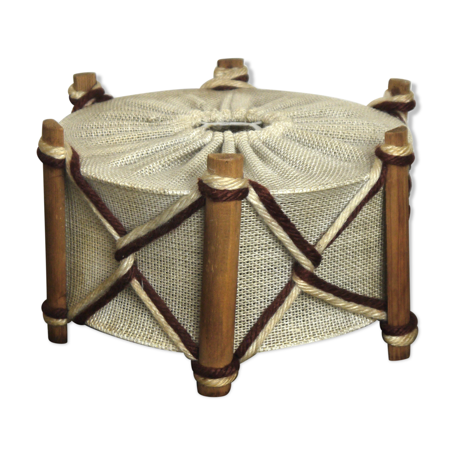 Wool and wood hanging