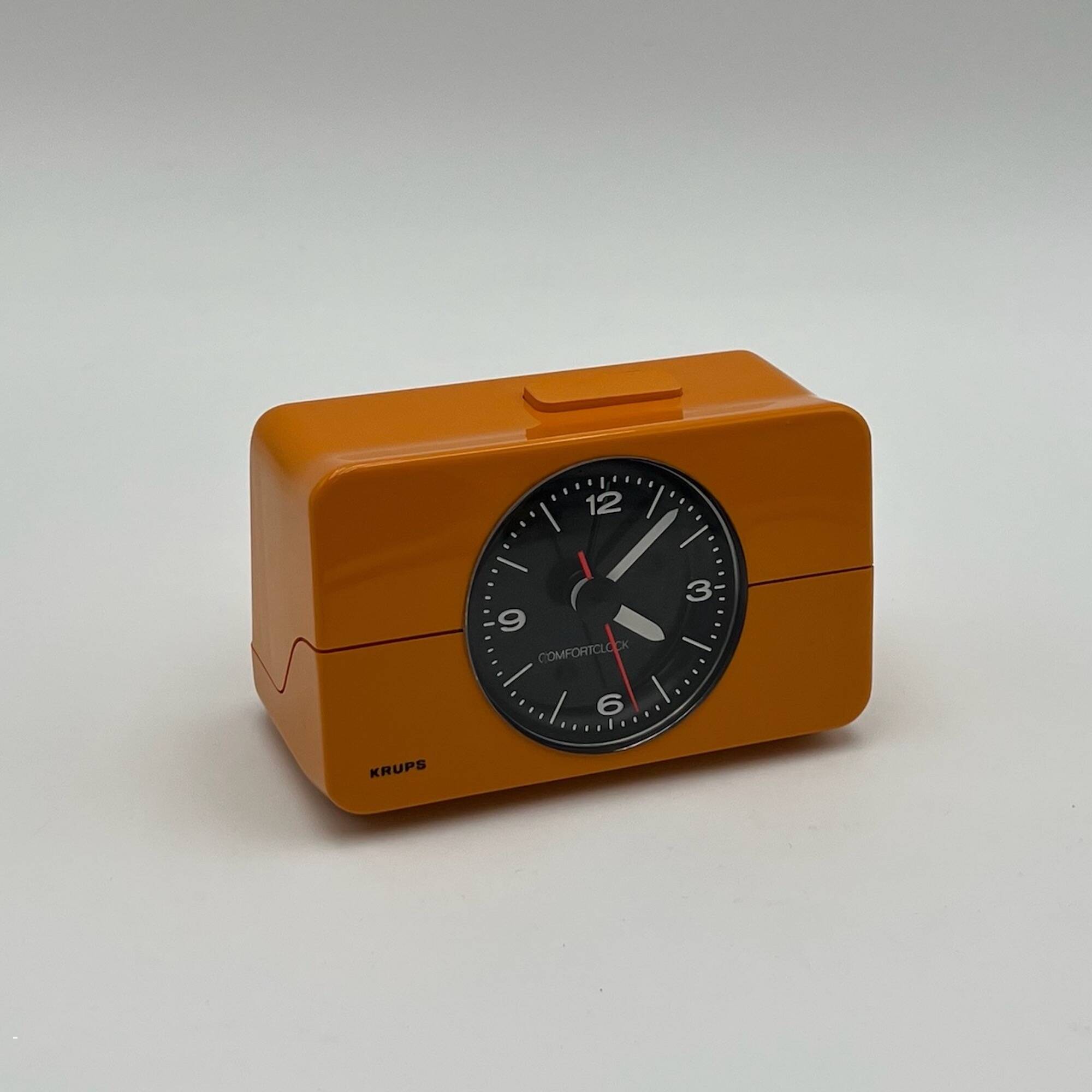 Space Age Orange Alarm Clock Krups Germany, 1970s