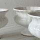 Lot trois cache-pots céramique blanche