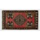 Handmade Accent Rug. Vintage Door Mat. Turkish Seat Cover. Entryway Mat. Kitchen Rug