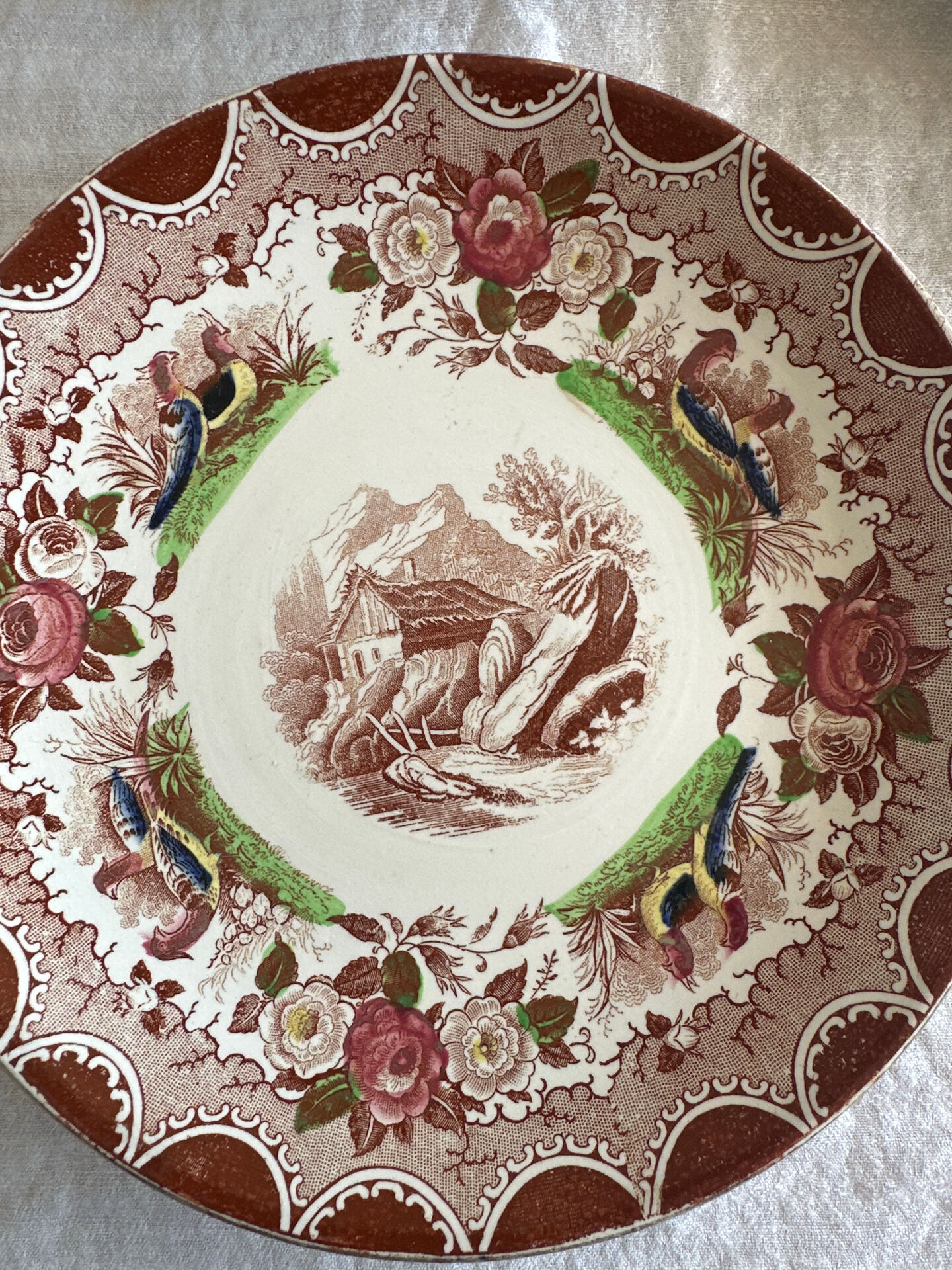 11 assiettes à dessert Sarreguemines fin XIXs.