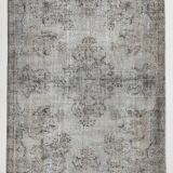 6x10 Black & Gray Oriental Style Turkish Rug, 201x301Cm