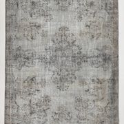 6x10 Black & Gray Oriental Style Turkish Rug, 201x301Cm