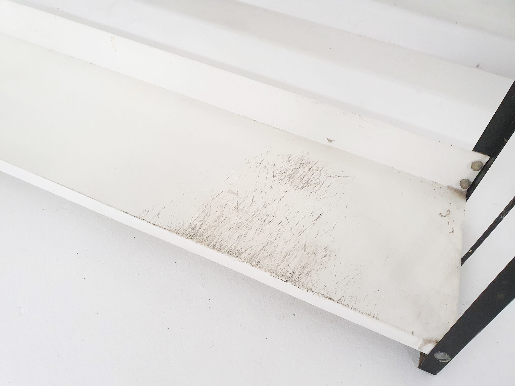 Black and white metal book shelves attrb. to Tomado, Holland, 1950's