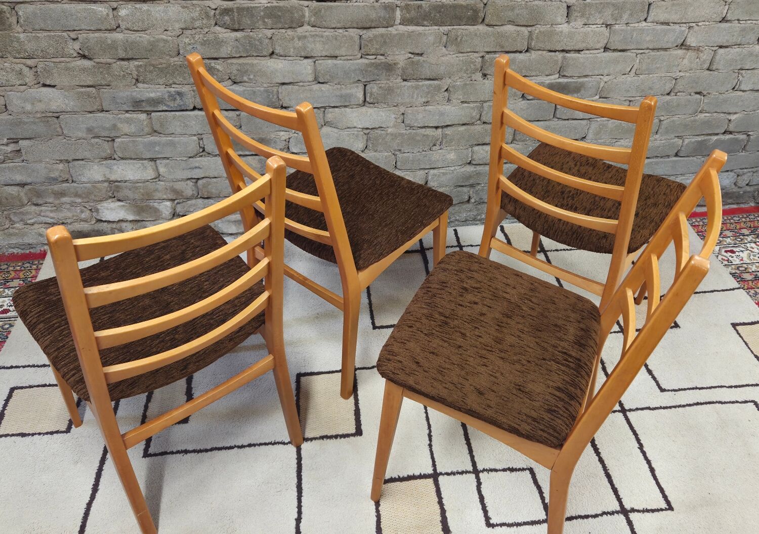 Set of 4 Scandinavian chairs from the 1960s