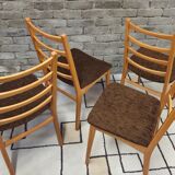 Set of 4 Scandinavian chairs from the 1960s