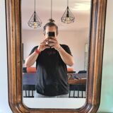 Rectangular mirror vintage wood 82 X 52 cm