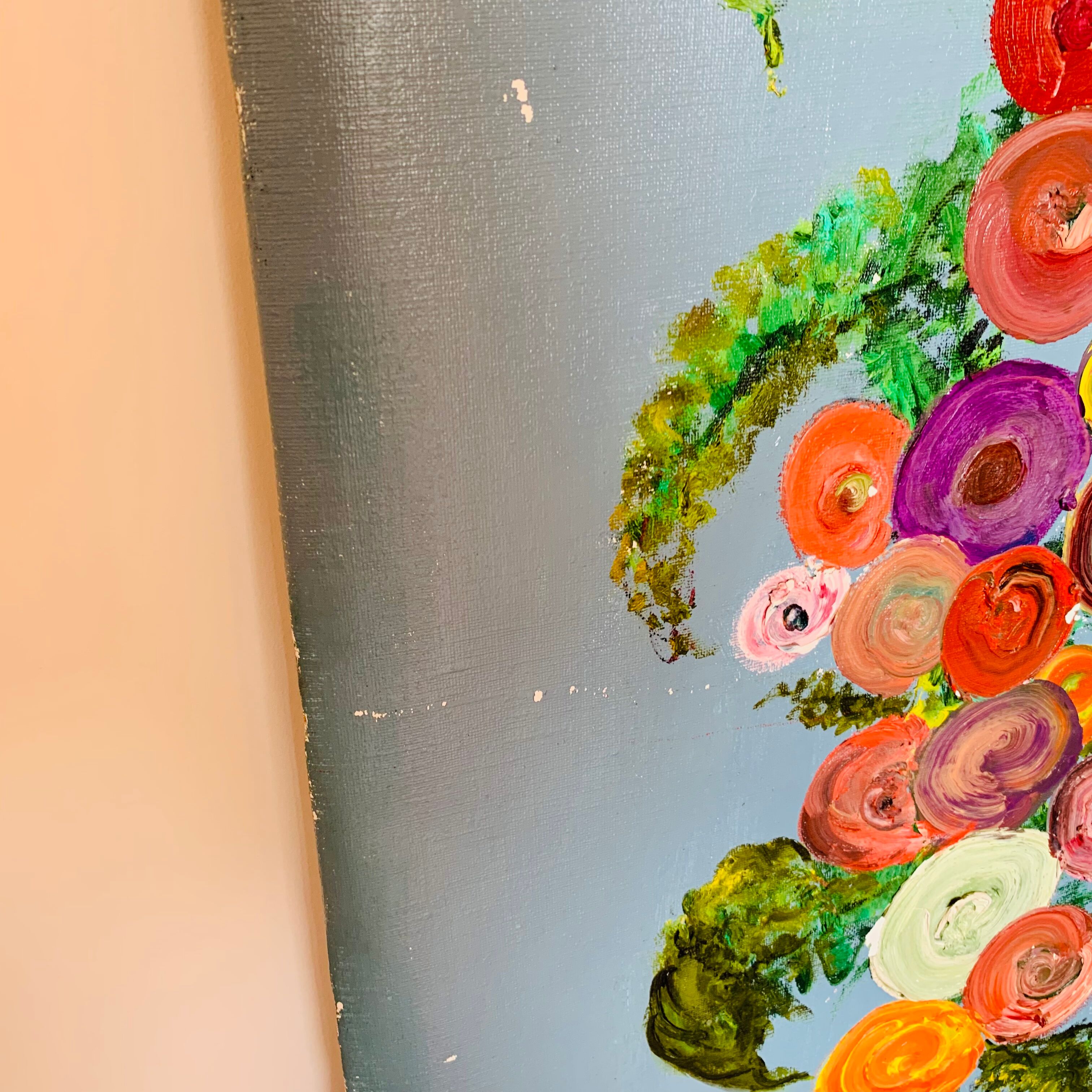 Large painting "Bouquet of flowers" - 95,5x135 cm