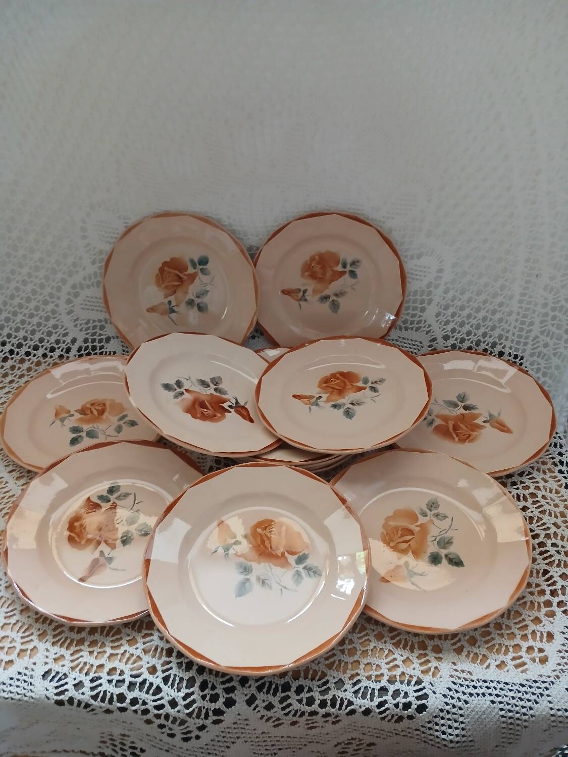25 old Digoin and Sarreguemines plates