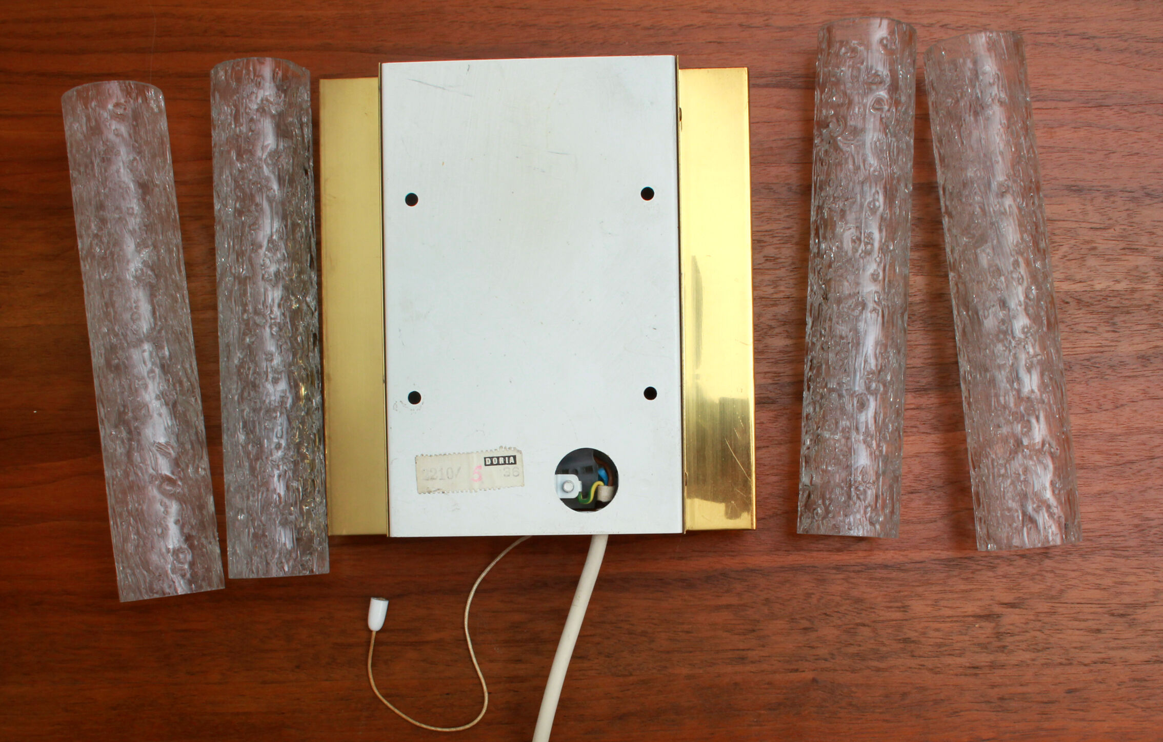 Couple of 1960s wall lamps by Doria