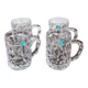 4 Chopes à bière en cristal taillé Tiffany et Co.