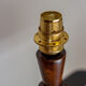 Modernist walnut wood table lamp - 70s