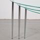 Triangular Nesting Tables in Glass and Metal, 1970s, Set of 3