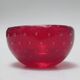 Ruby glass ashtray Bullicante Murano 1960s/70s