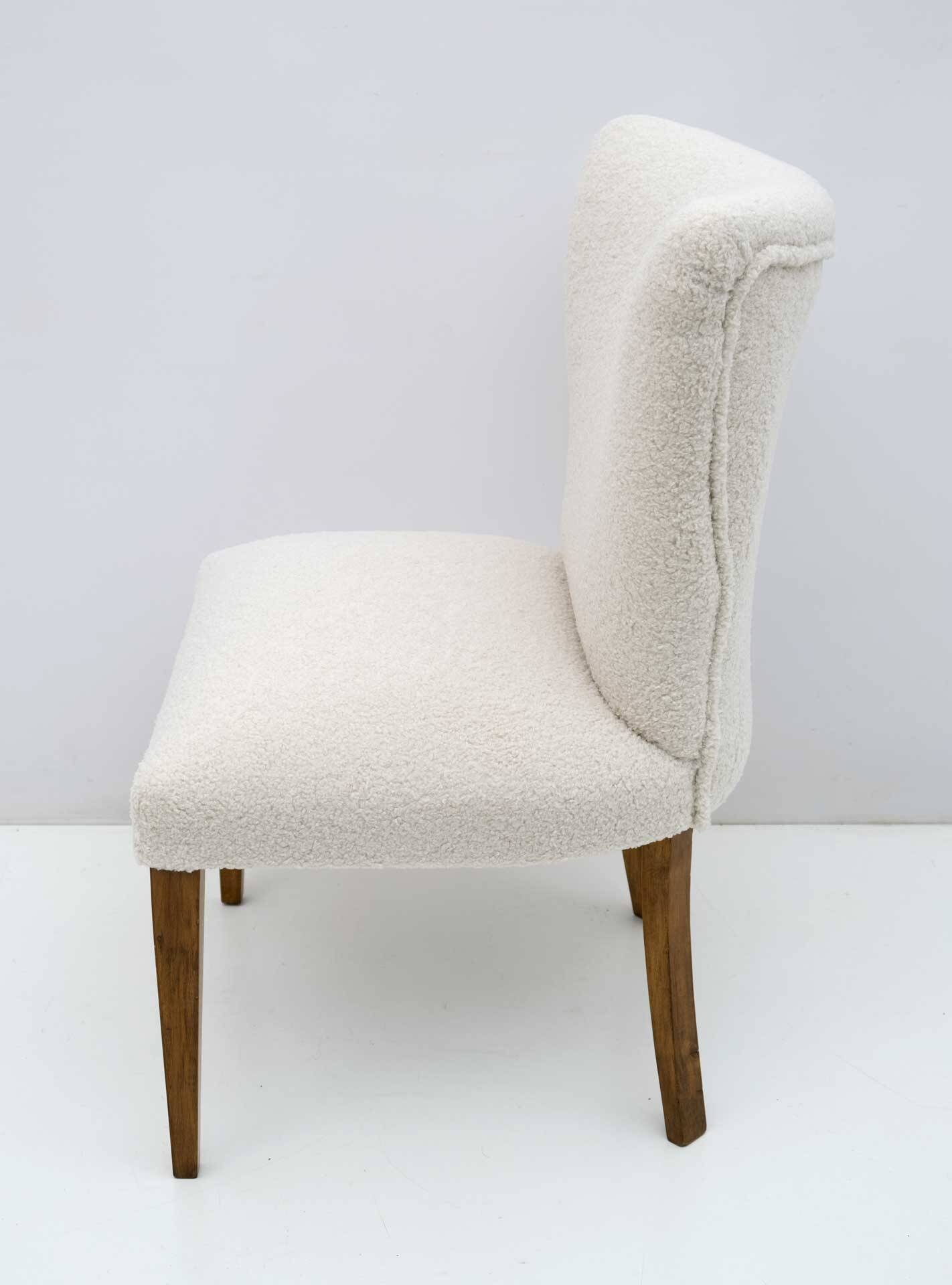Mid-Century Modern Italian Bouclé Small Armchair, 1950s