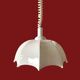 Vintage white ceramic up-and-down pendant light