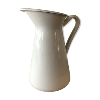 Vintage enamelled tin pitcher