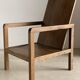 Fauteuil en bois naturel (teck) design minimaliste