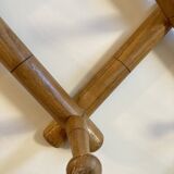 Oak accordion coat rack with 10 hooks