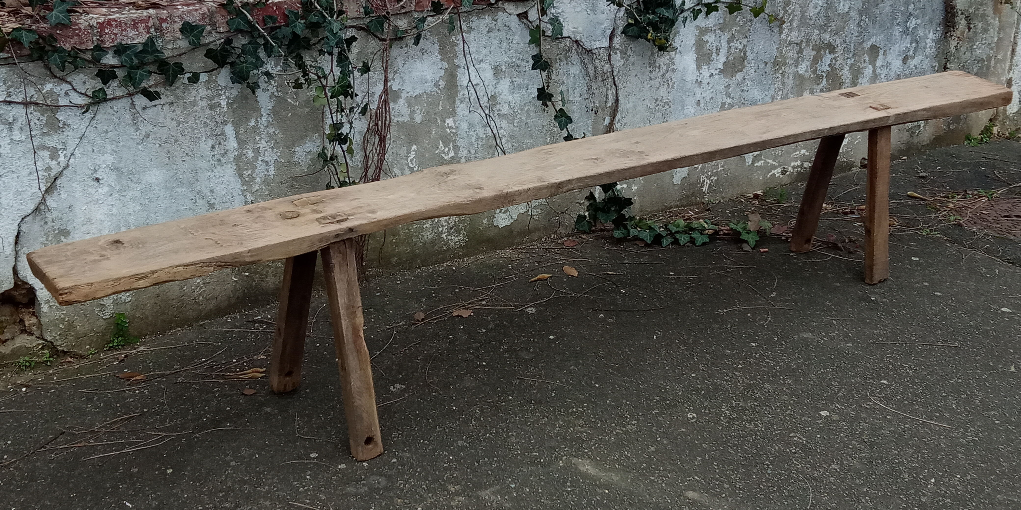 Old oak farmhouse bench 256 cm