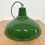 Industrial Green Enamel Factory Lamp from Benjamin, 1960s
