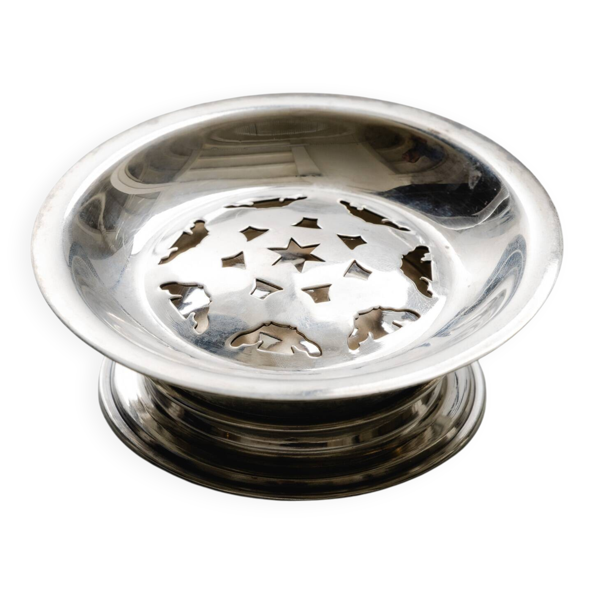 COQUILLOR SILVER-PLATED BUTTER MOLD, 1950s