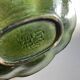 Ribbed dish in green glazed stoneware Dieulefit Poet Laval 1950