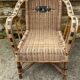 Fauteuil en rotin enfant vintage