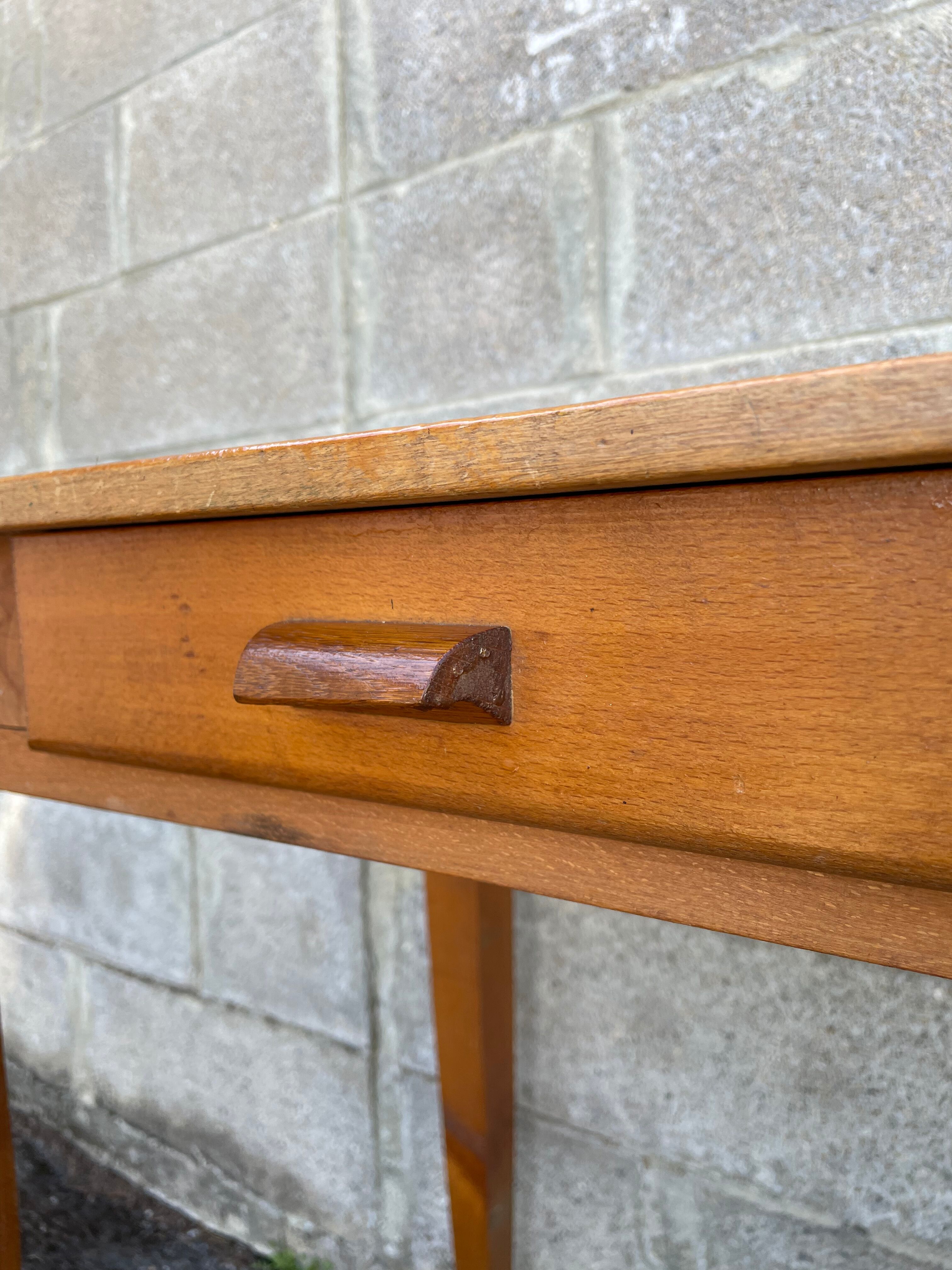 1950s oak side table