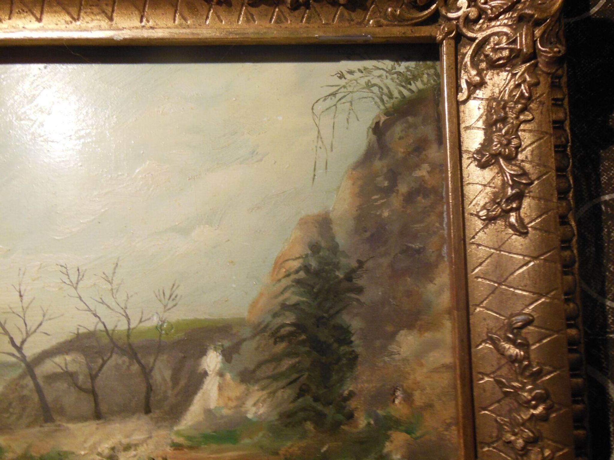 Impressionist painting, XIX-XX°s., landscape, oil on wood signed A.Hervé