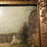 Impressionist painting, XIX-XX°s., landscape, oil on wood signed A.Hervé