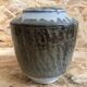 Old Ceramic Vase White Brown Grey 70s Signature Vintage