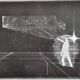 Futuristic black and white photograph, signed silver print, 40 x 50 cm.