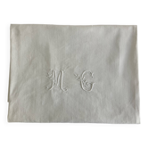 Nappe de vendange, monogramme MG