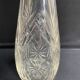 Blown crystal decanter, cut and silver collar