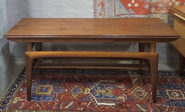 Table à manger / table basse métamorphique en teck par Kai Kristiansen, Danemark, années 1960.