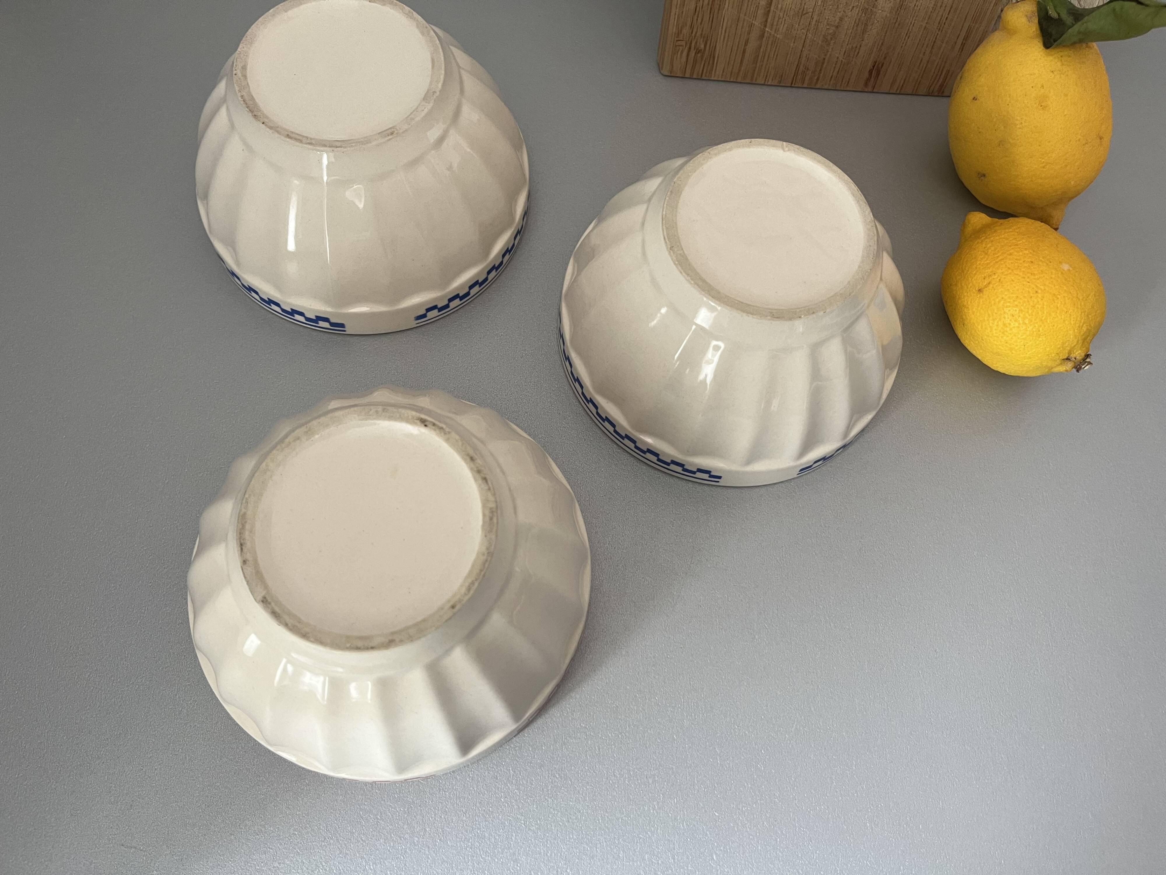 Old faceted bowls