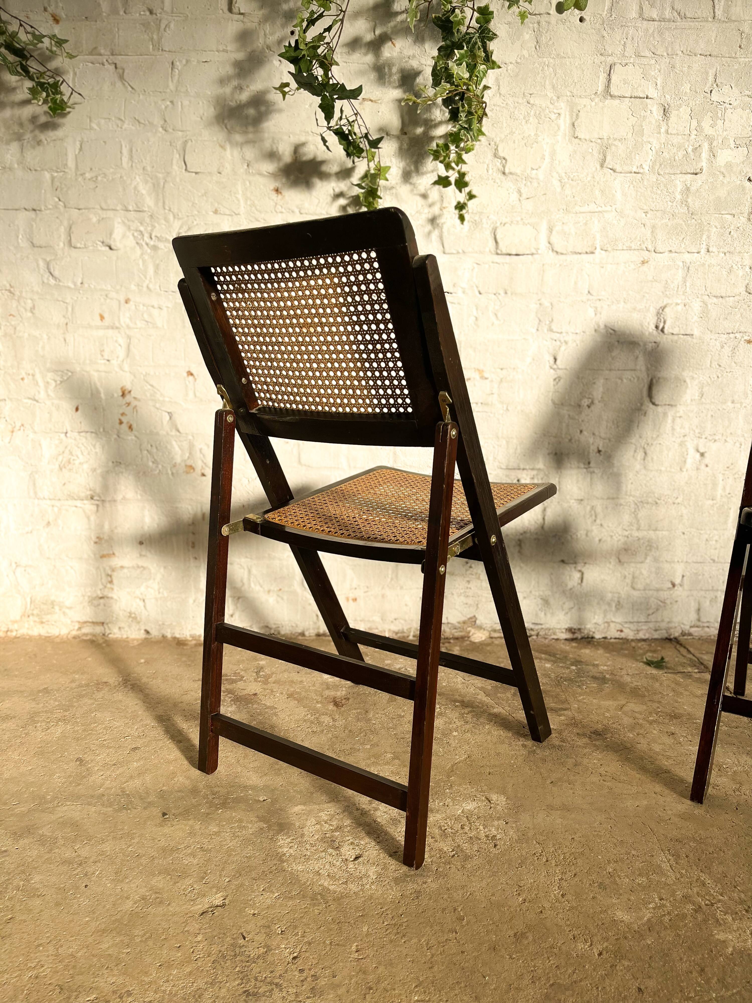 Pair of chairs complain cannage